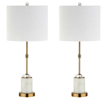 Harper 27" Marble/Crystal LED Table Lamp - JONATHAN Y